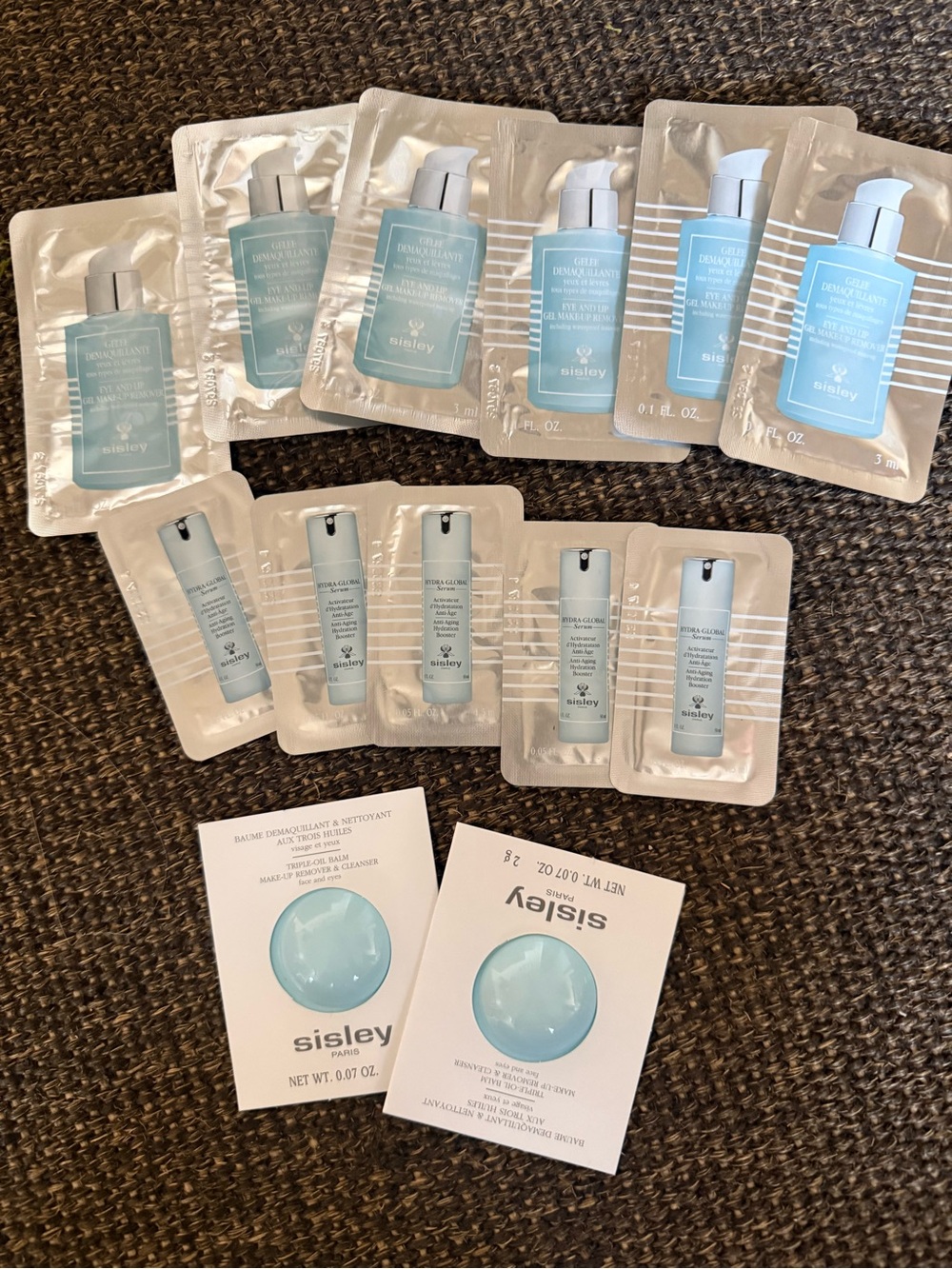 Sisley Light Blue Skincare Sample Sachet Bundle